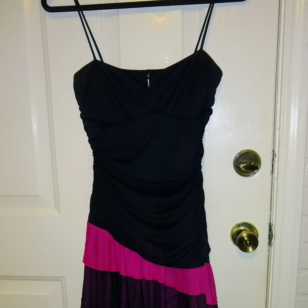 Vintage City Triangles Pink & Black  Dress Size M